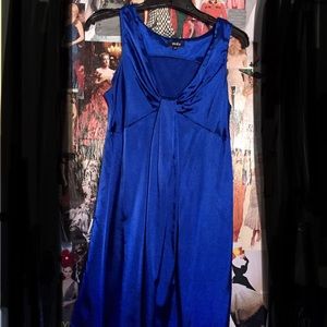 Royal blue satin cocktail dress M
